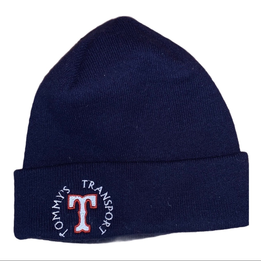 5/$25 Men’s Tommy’s Transport Logo Insignia Navy Blue Winter Hat Toque